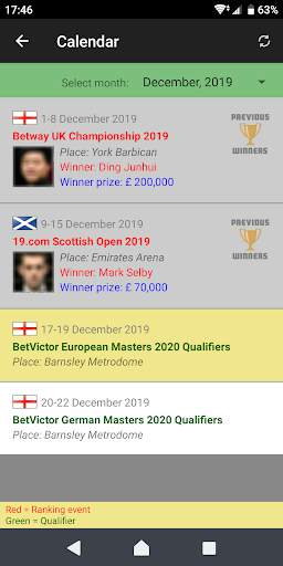 Snooker Scores Live screenshot 4