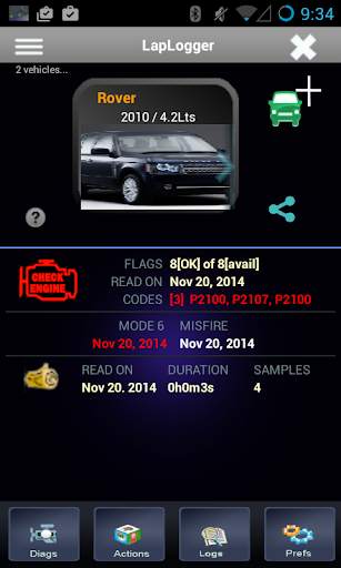 LapLogger Lite OBD Scanner screenshot 1