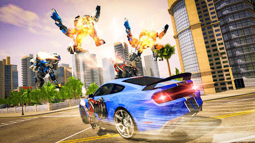 Ultimate Robot Car transforming game स्क्रीनशॉट 4