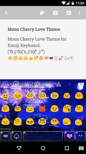 Moon Cherry Emoji Keyboard screenshot 2