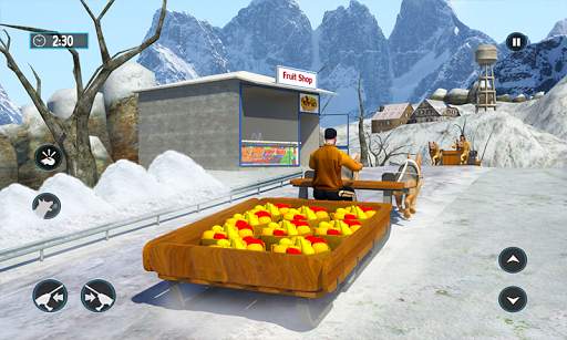 Snow Dog Sledding Transport: Dog Simulator Games screenshot 2