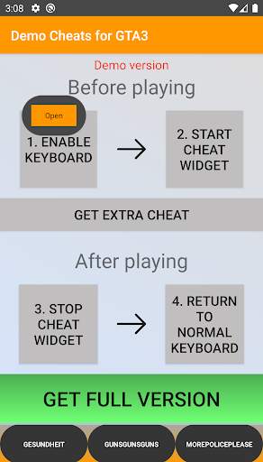 Cheats Keyboard Demo for III screenshot 2