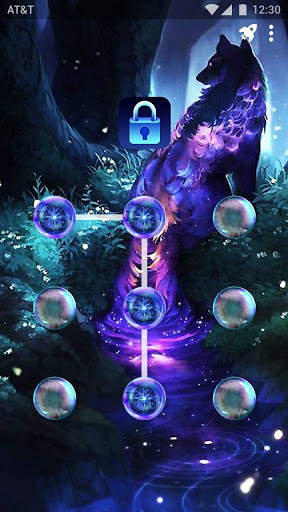 Space Wolf - App Lock Master Theme screenshot 1
