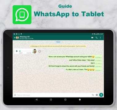 Guide WhatsApp to Tablet screenshot 1