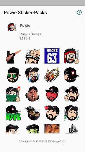 Powie's WhatsApp-Sticker screenshot 1