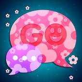 GO SMS Pink Floral Theme 1.0.24
