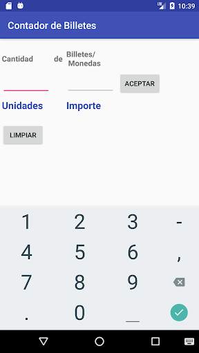 Contador de billetes screenshot 2