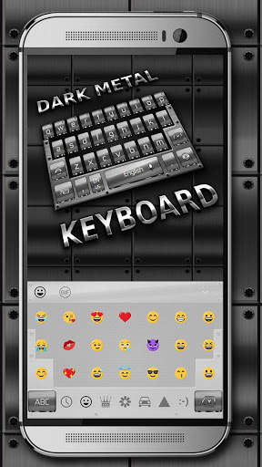 Dark Metal Keyboard Theme स्क्रीनशॉट 3