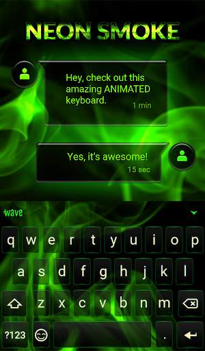 Neon Smoke Animated Keyboard   Live Wallpaper screenshot 3
