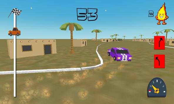 Blocky Rally Pixel Car Racing screenshot 1