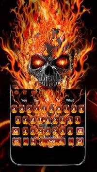 Horror Fire Skull Keyboard скриншот 1