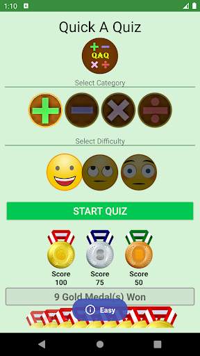 Quick A Quiz: Arithmetic, Math, Game, Brain Teaser screenshot 2