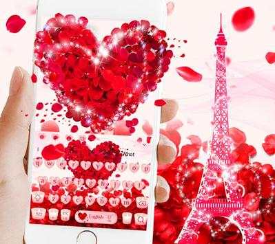 Red Rose Keyboard Theme screenshot 1