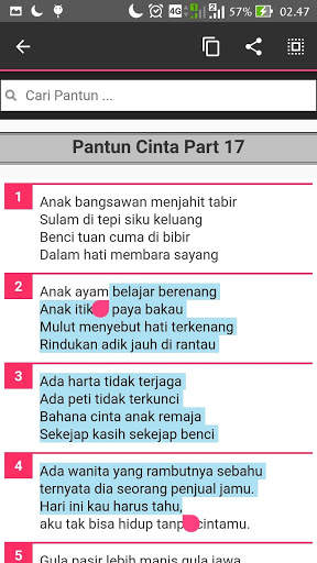 Pantun Cinta Remaja Romantis screenshot 4
