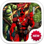 Deadpool Superhero Fighting logo