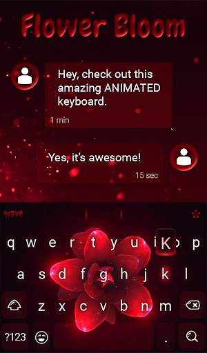 Flower Bloom Animated Keyboard   Live Wallpaper screenshot 3