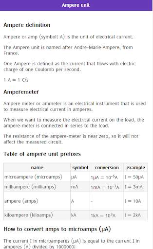 Electrical & Electronic Formulas screenshot 2