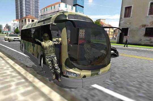 Bus 3D Driver Tentara Duty Sim screenshot 3