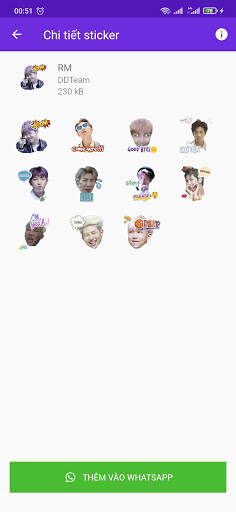 BTS Stickers For Whatsapp - WAStickerApps screenshot 7