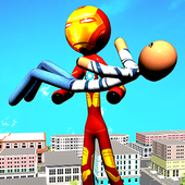 Super Iron Stickman Hero Robot icon