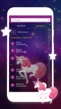 Galaxy Unicorn Phone Contact Dialer 2018 screenshot 3