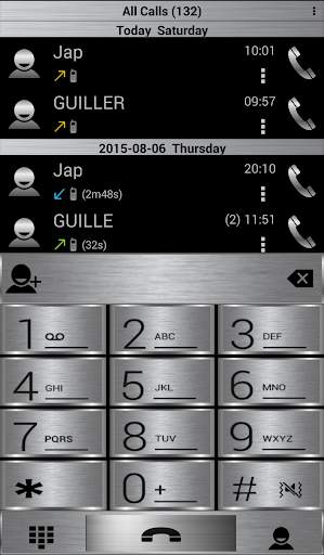 Theme Silver Metal RocketDial screenshot 1