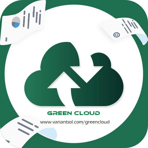Green Cloud Sign icon