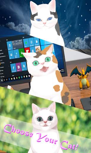 Interactive Cat 3D Anime Live Wallpaper screenshot 1