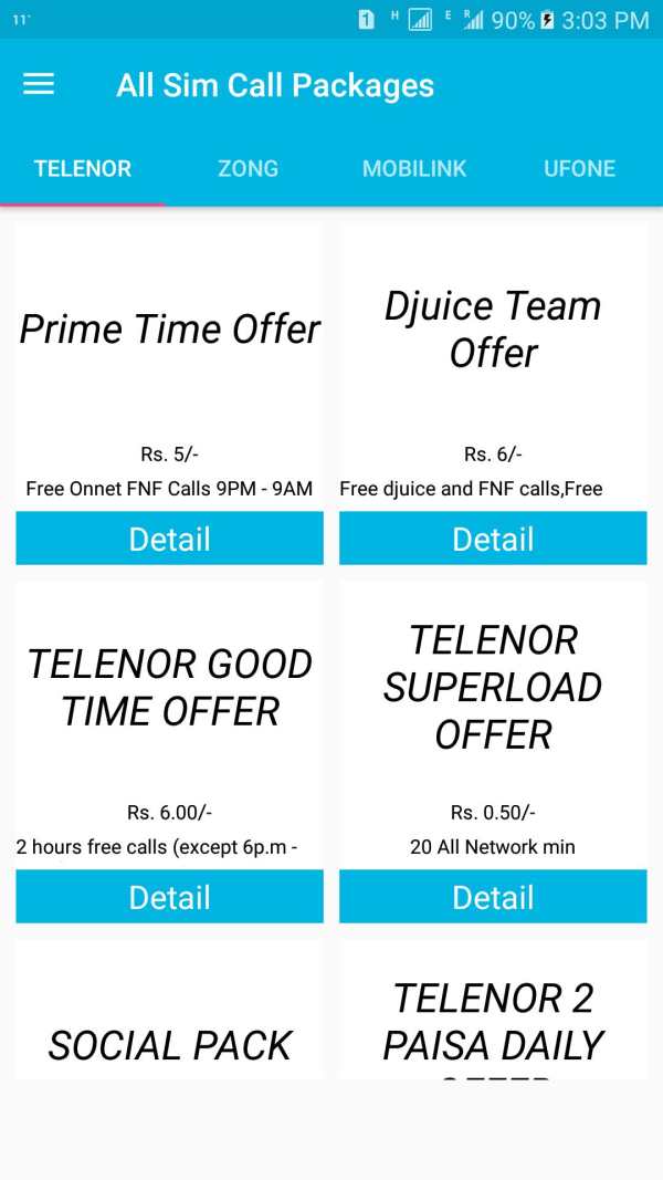 All Network Call Packages screenshot 2