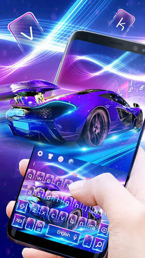 Neon Shiny Sports Car Keyboard Theme स्क्रीनशॉट 2
