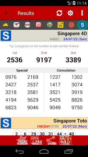 Live 4D Results (MY & SG) screenshot 3