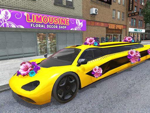 Luxury Wedding Limousine Taxi: 3D Car Driving 2021 screenshot 7
