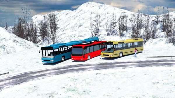 Off-road Snow Hill Coach Bus Simulator 3d 2018 screenshot 4