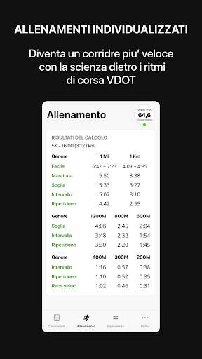 VDOT Running Calculator screenshot 2