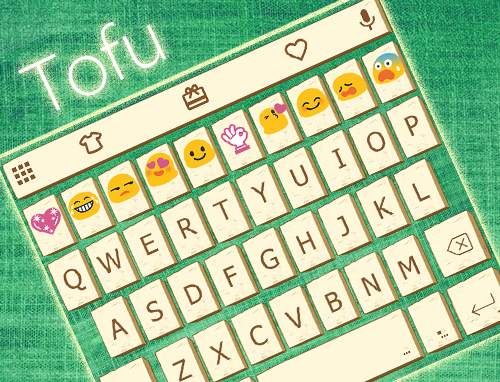 Tofu Emoji Keyboard Theme screenshot 5