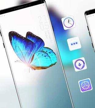 Animal theme Blue butterfly under the sun screenshot 1