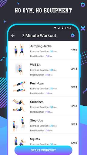 7 Minute Workout: Daily Exercise for Weight Loss screenshot 3