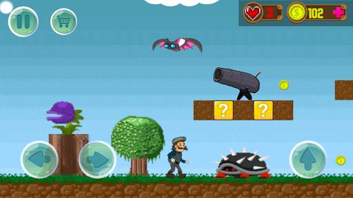Super Plumber Adventures World 2D Retro Game screenshot 2