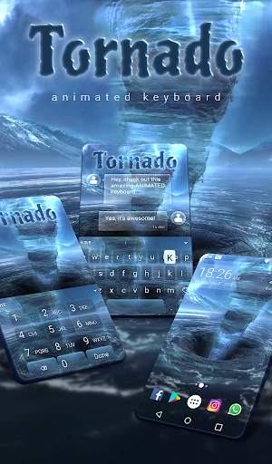 Tornado Animated Keyboard   Live Wallpaper 1 تصوير الشاشة