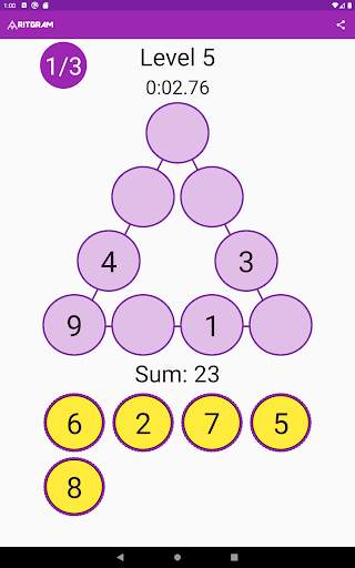 Magic Triangles - Math Puzzles - Aritgram screenshot 22