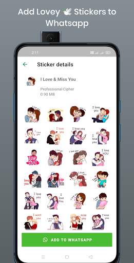 Lovey Dovey Stickers for WhatsApp - WA Sticker screenshot 3