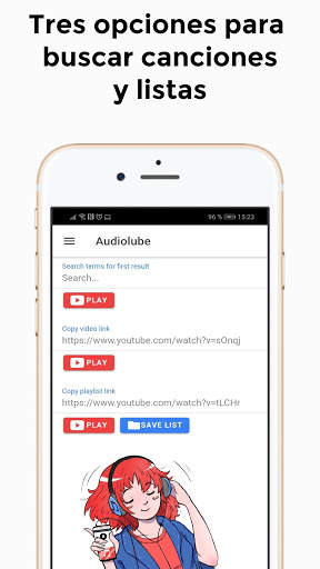 Audiolube - Audio player para música en streaming screenshot 1