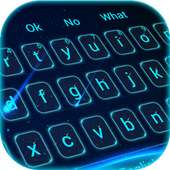 Neon Blue Keyboard Theme on 9Apps