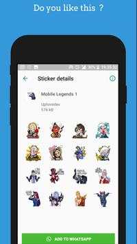 Mobile For Legends WAStickerapps -Sticker Whatsapp screenshot 5