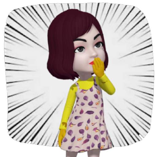 new stickers for whatsapp - 3d emoji girl stickers 1.0