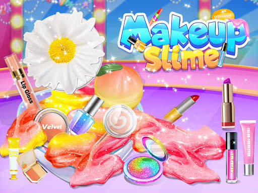 Makeup Slime - Fluffy Rainbow Slime Simulator screenshot 1