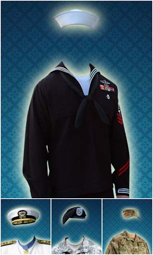 Navy Costume Photo Suit Editor 4 تصوير الشاشة