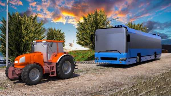 Pull Tractor Heavy Duty: Chained Towing Bus 3D screenshot 7