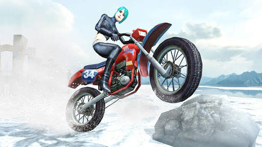 Snow Bike Stunt Racing Games screenshot 3