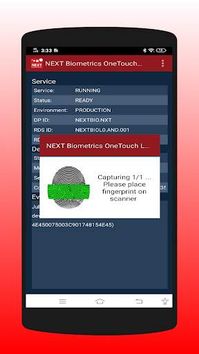 NEXT Biometrics RD Service L0 4 تصوير الشاشة